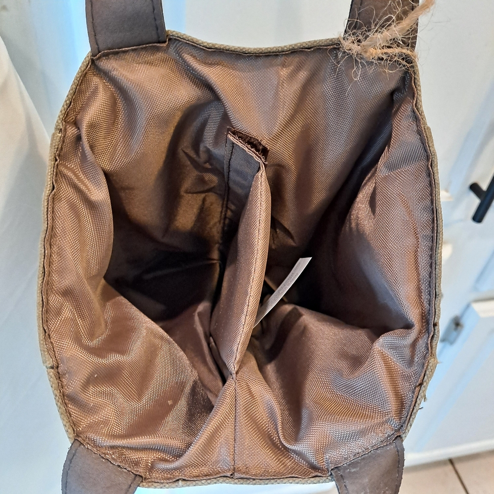 Legacy Brown Waxed Canvas and Leather Double Wine Cooler Tote Bag - Picture 7 of 8
